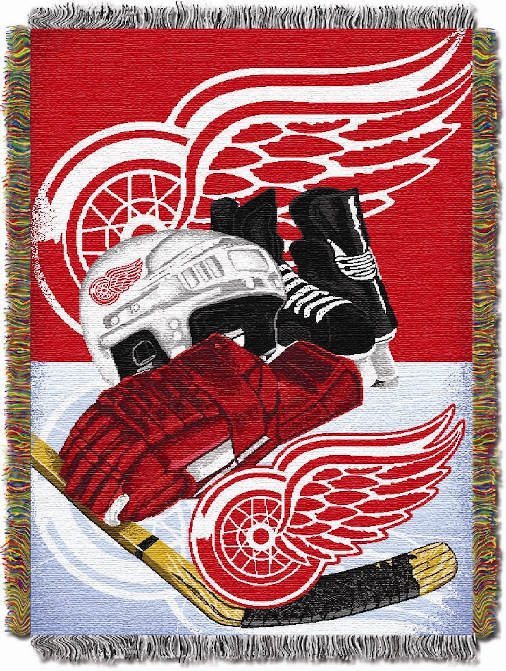 Detroit Red Wings woven home ice tapestry