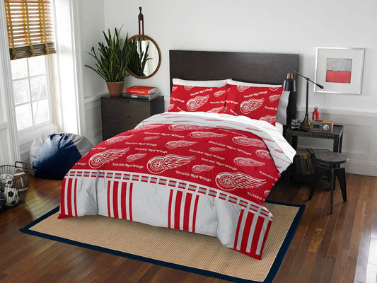 Detroit Red Wings queen size bed in a bag
