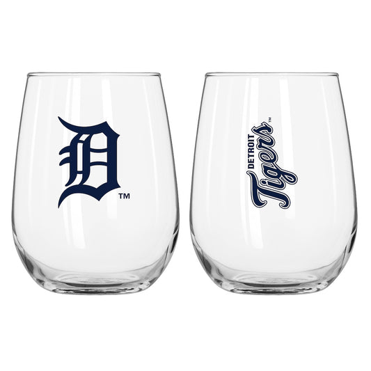 Detroit Tigers Stemless Wine Glass