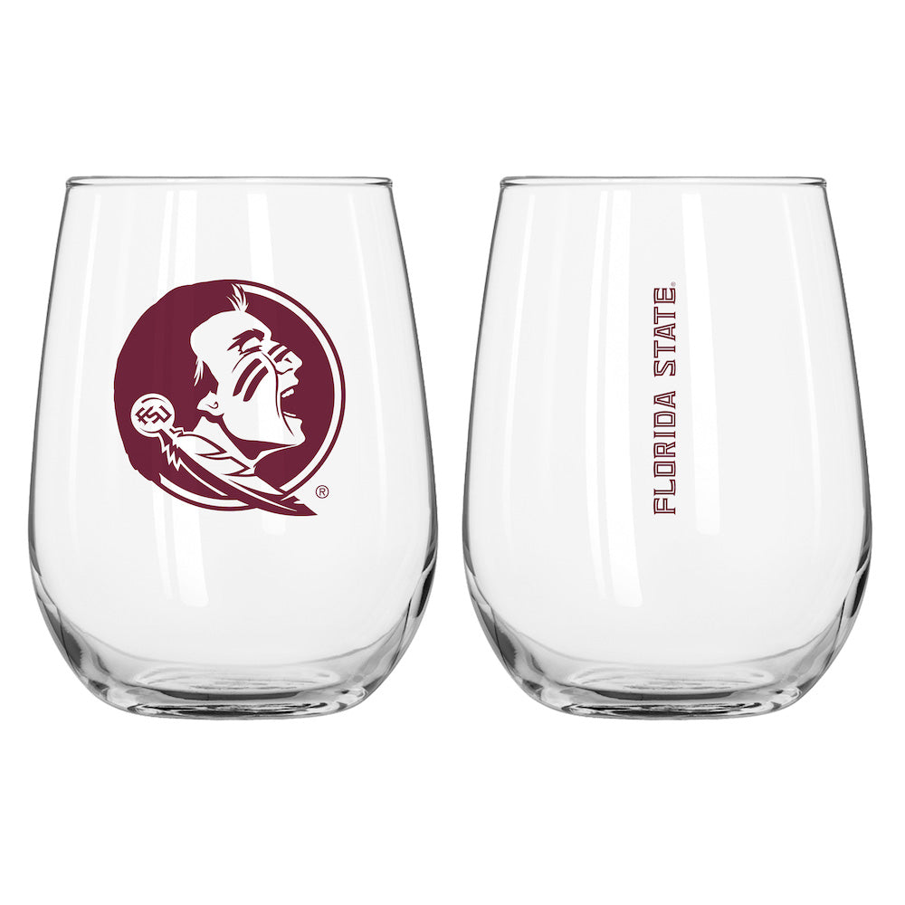 Florida State Seminoles Stemless Wine Glass