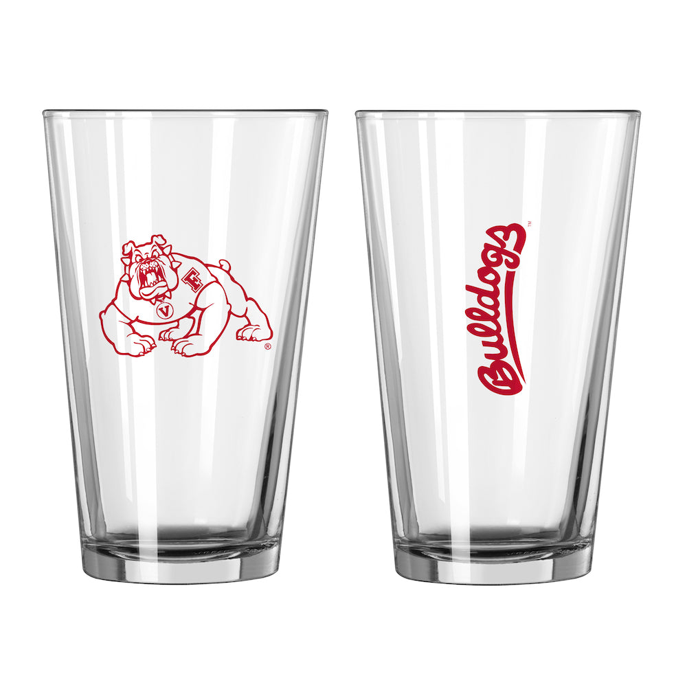 Fresno State Bulldogs pint glass