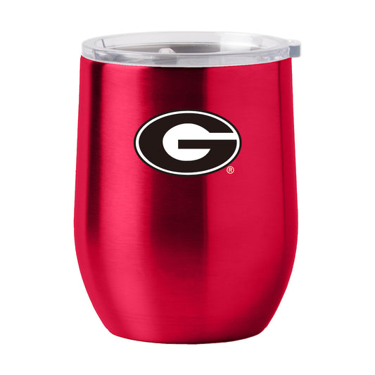 Georgia Bulldogs stainless steel curved drink tumbler