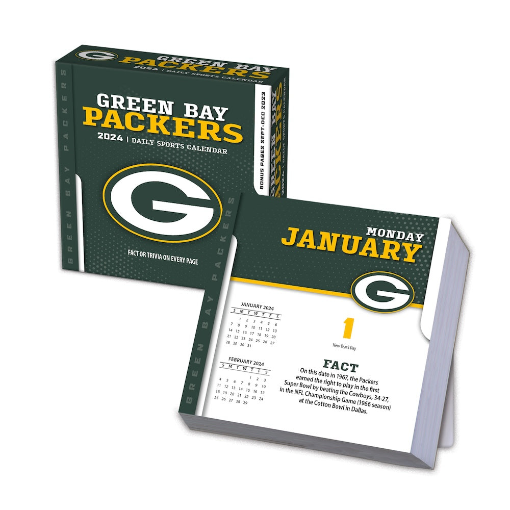 Buy NFL Green Bay Packers 2024 PageADay Desk Calendar ProFootballStuff