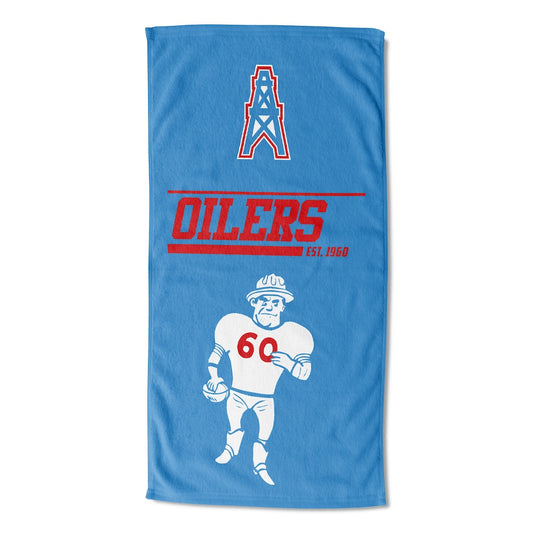 Houston Oilers color block beach towel