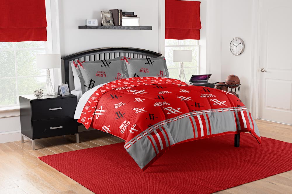 Houston Rockets queen size bed in a bag