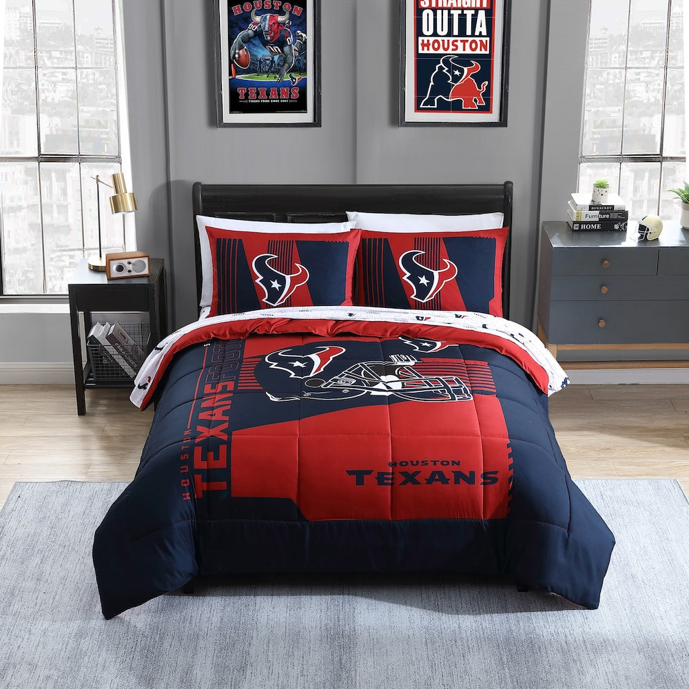 Houston Texans full size bed in a bag