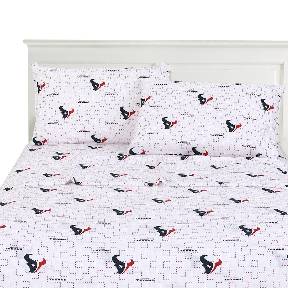 Houston Texans logo bedsheet set