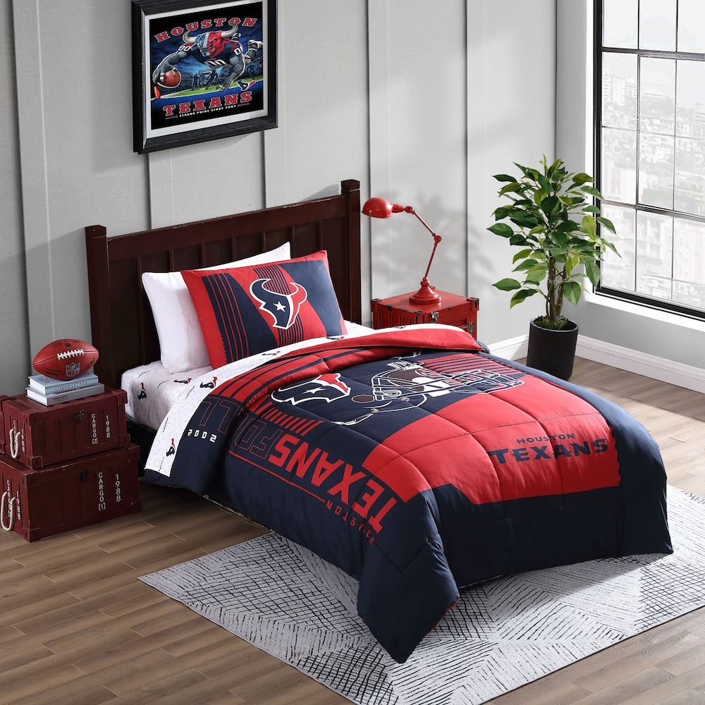 Houston Texans twin size bed in a bag