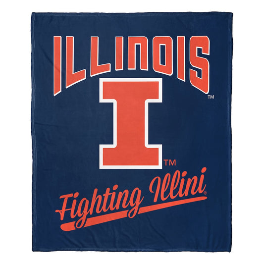 Illinois Fighting Illini official silk touch throw blanket