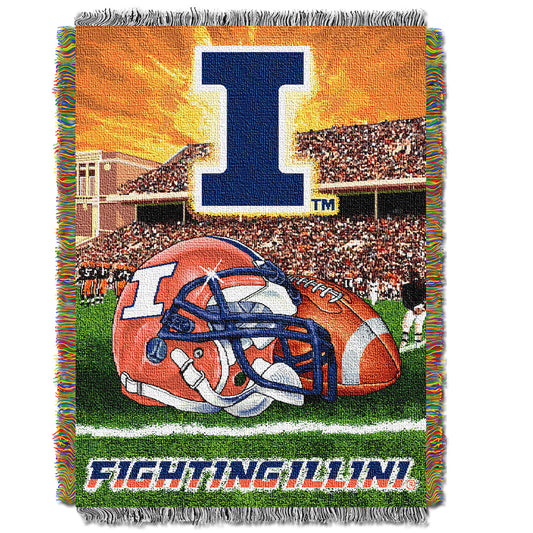 Illinois Fighting Illini woven home field tapestry