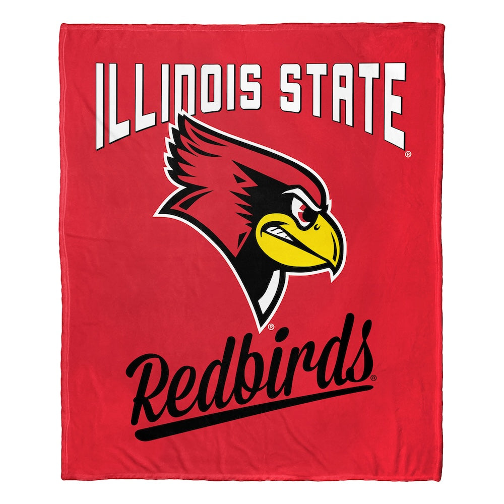 Illinois State Redbirds official silk touch throw blanket