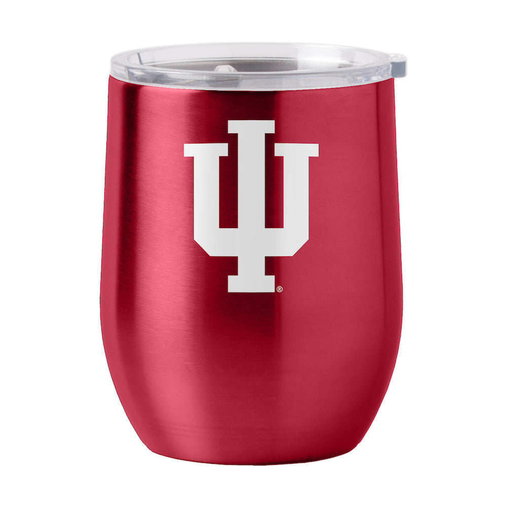 Indiana Hoosiers stainless steel curved drink tumbler