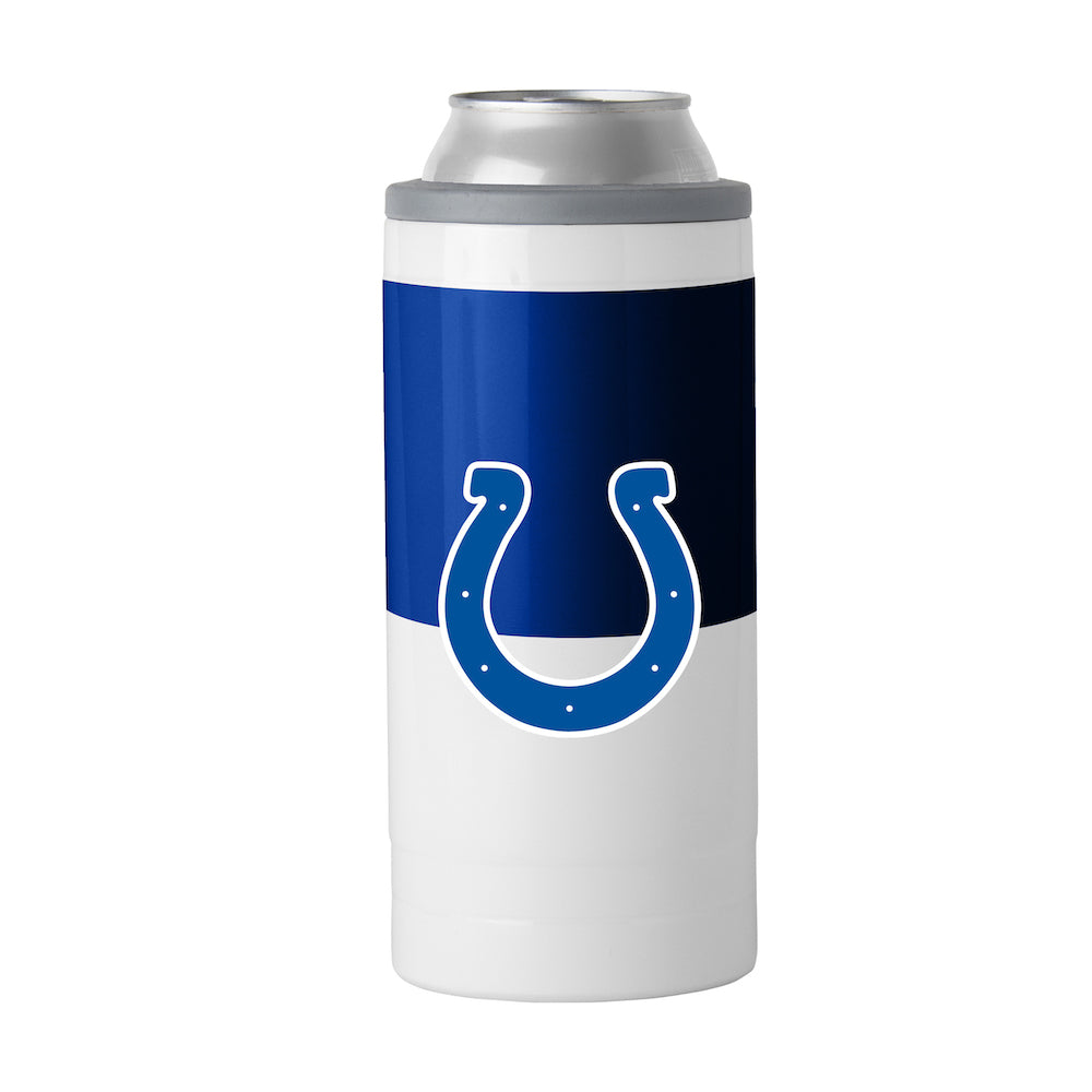 Indianapolis Colts colorblock slim can coolie