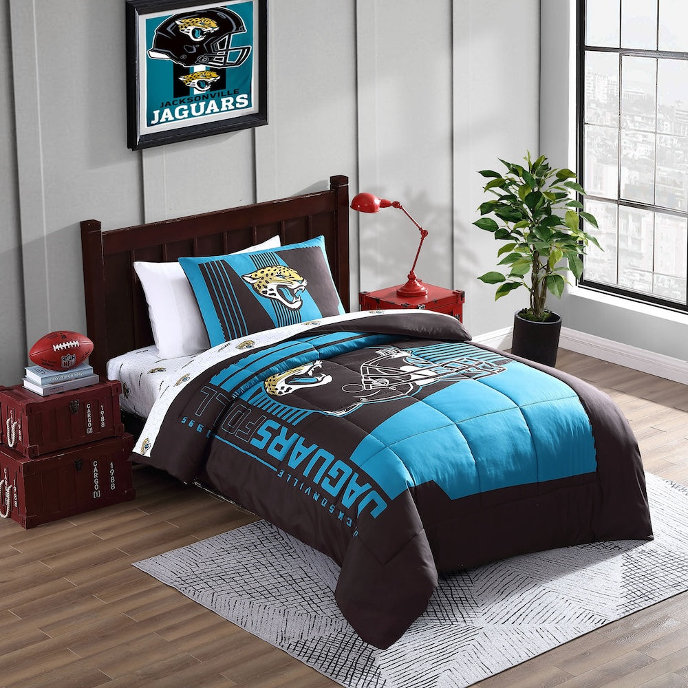 Jacksonville Jaguars twin size bed in a bag