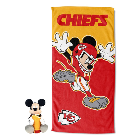 Kansas City Chiefs Mickey Mouse Hugger and Towel