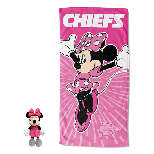 Kansas City Chiefs Minnie Mouse Hugger and Towel