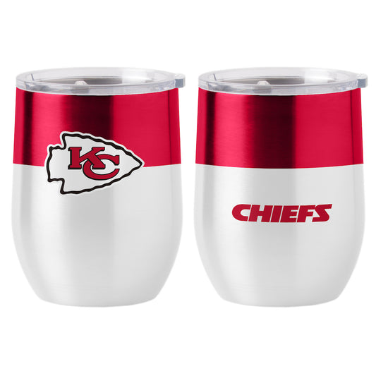 Kansas City Chiefs color block curved drink tumbler