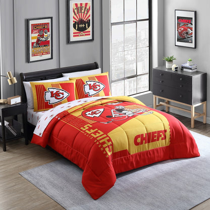 Kansas City Chiefs queen size bed in a bag
