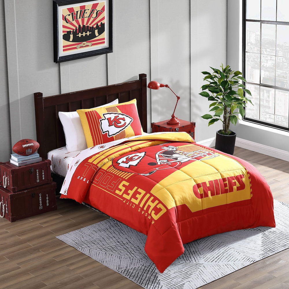 Kansas City Chiefs twin size bed in a bag