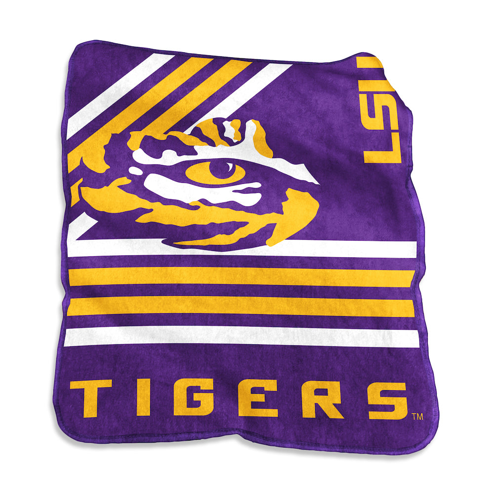 LSU Tigers Raschel throw blanket
