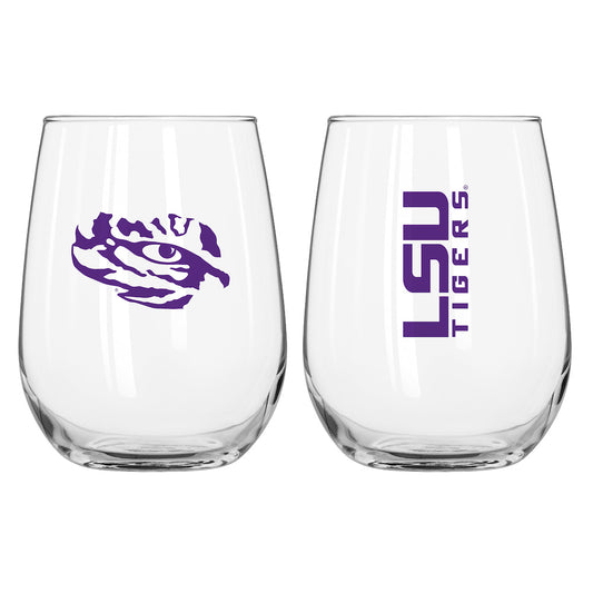 LSU Tigers Stemless Wine Glass