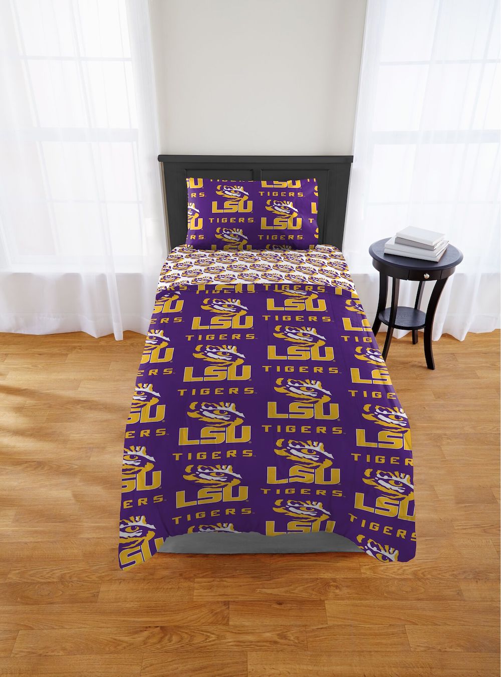 LSU Tigers twin size bed in a bag
