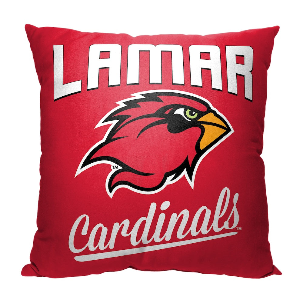 Lamar Cardinals OFFICIAL throw pillow