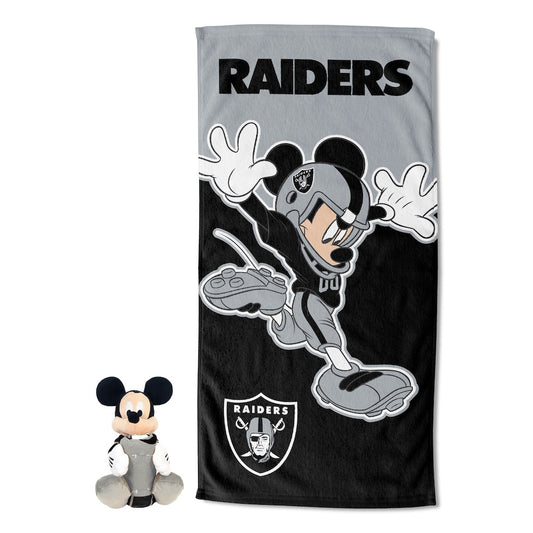 Las Vegas Raiders Mickey Mouse Hugger and Towel