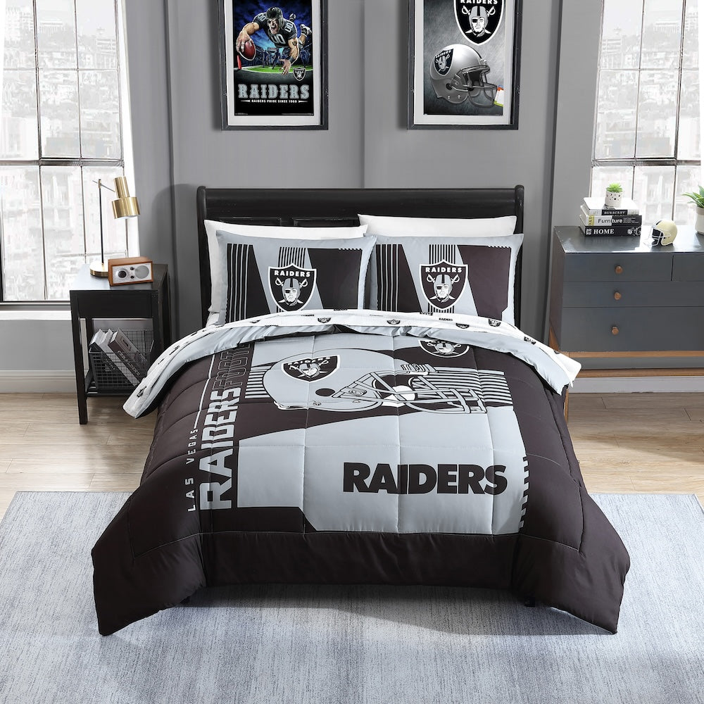 Las Vegas Raiders full size bed in a bag