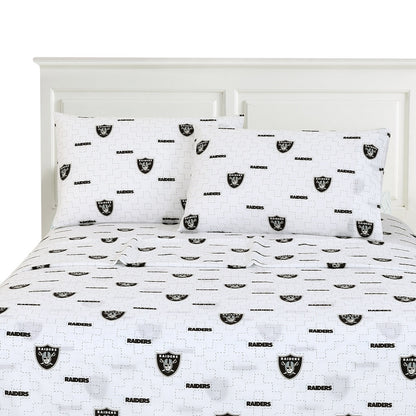 Las Vegas Raiders logo bedsheet set