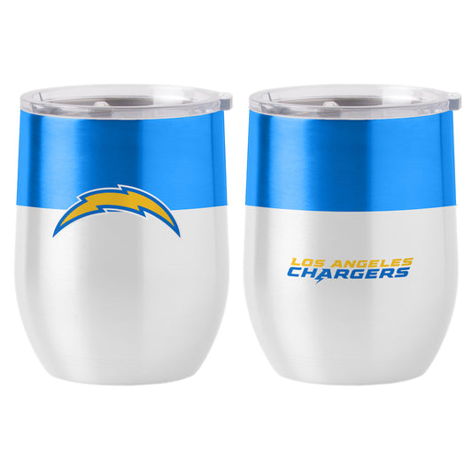 Los Angeles Chargers color block curved drink tumbler