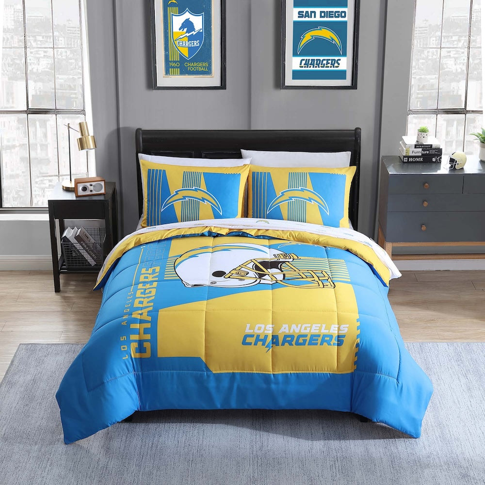 Los Angeles Chargers full size bed in a bag
