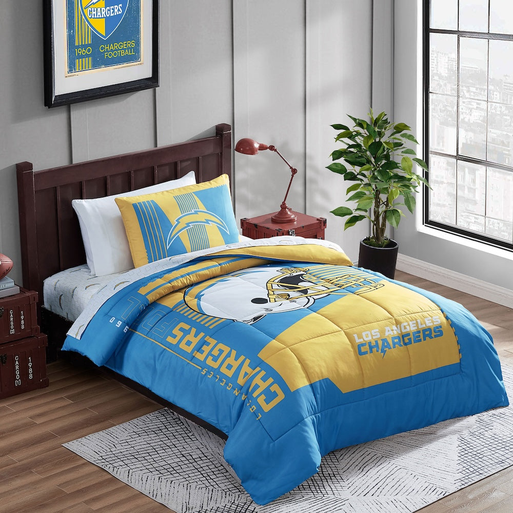 Los Angeles Chargers twin size bed in a bag