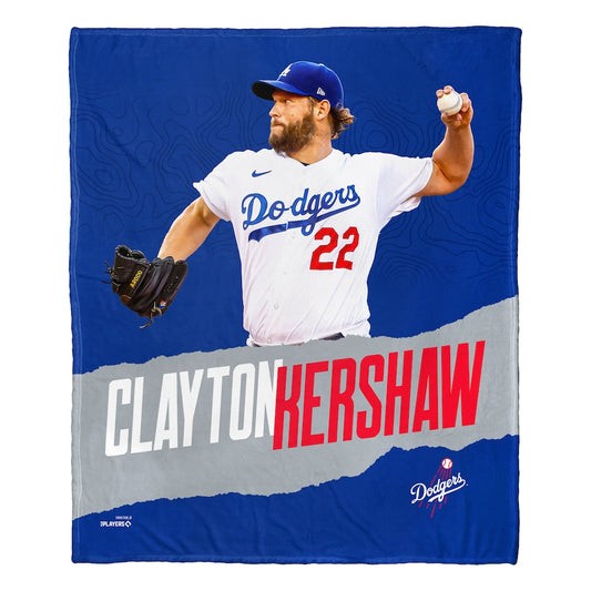 Los Angeles Dodgers Clayton Kershaw silk touch throw blanket