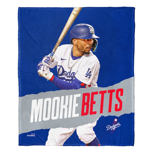 Los Angeles Dodgers Mookie Betts silk touch throw blanket
