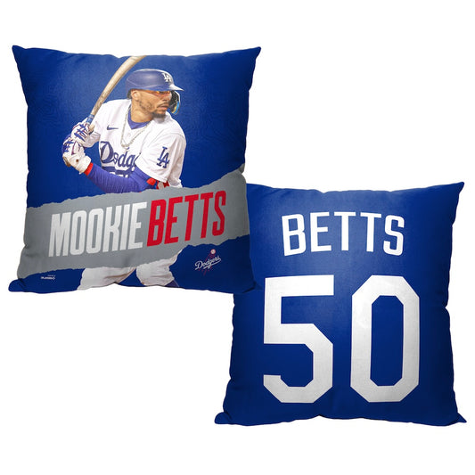 Los Angeles Dodgers Mookie Betts throw pillow