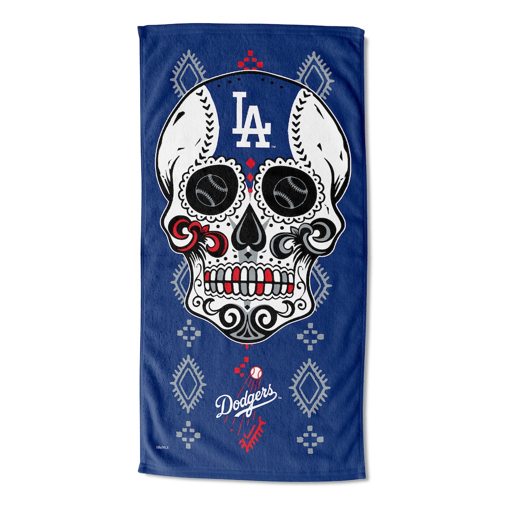 Los Angeles Dodgers color block beach towel