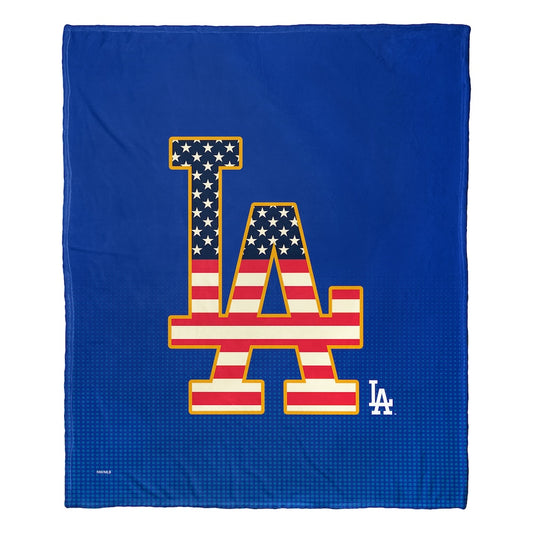 Los Angeles Dodgers CELEBRATE silk touch throw blanket