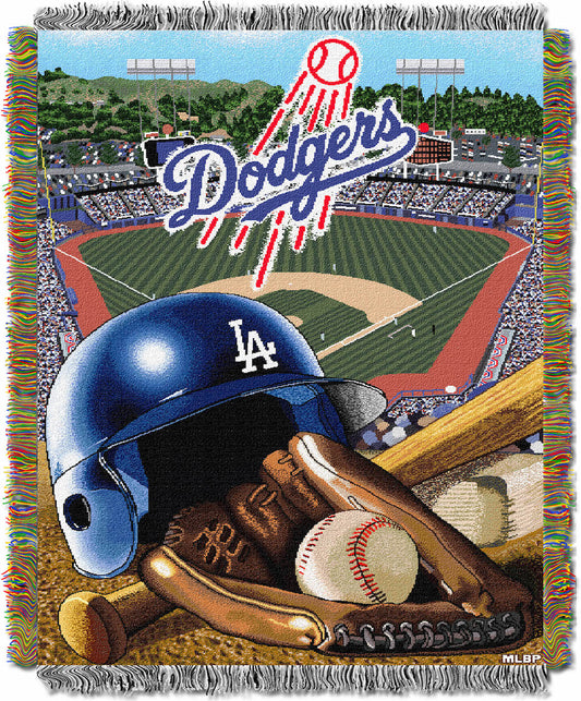 Los Angeles Dodgers woven home field tapestry