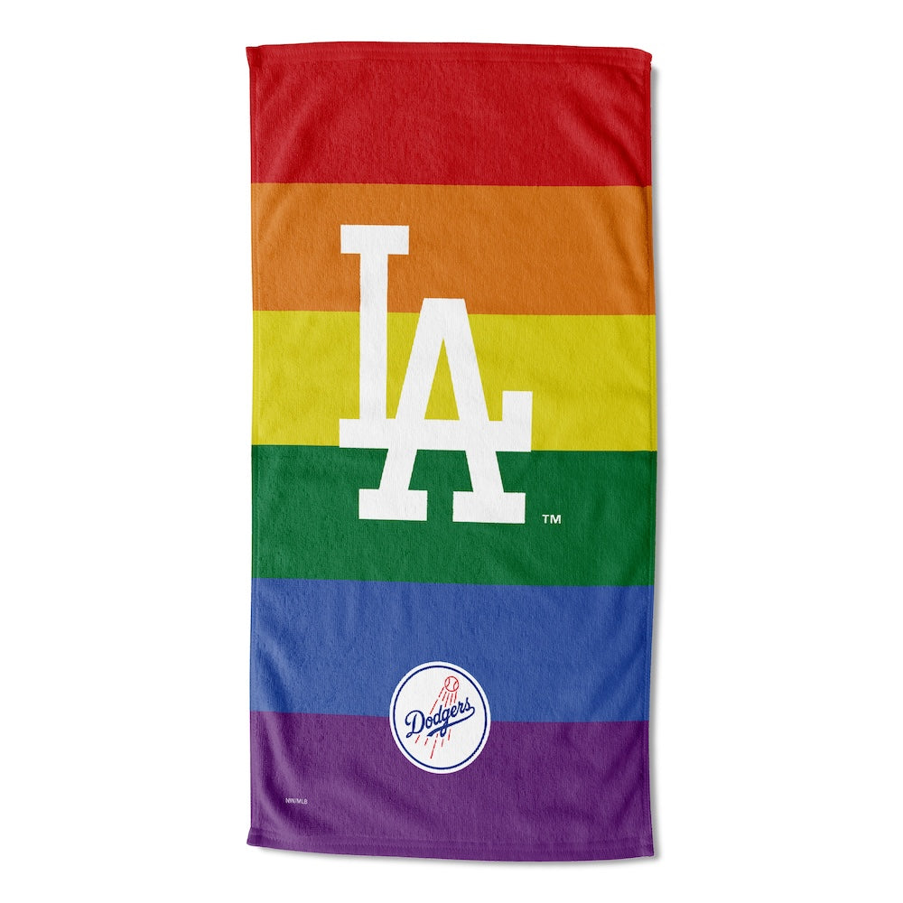 Los Angeles Dodgers color block beach towel