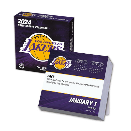 Los Angeles Lakers 2024 Fact-A-Day Box Desk Calendar