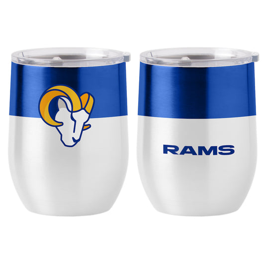 Los Angeles Rams color block curved drink tumbler