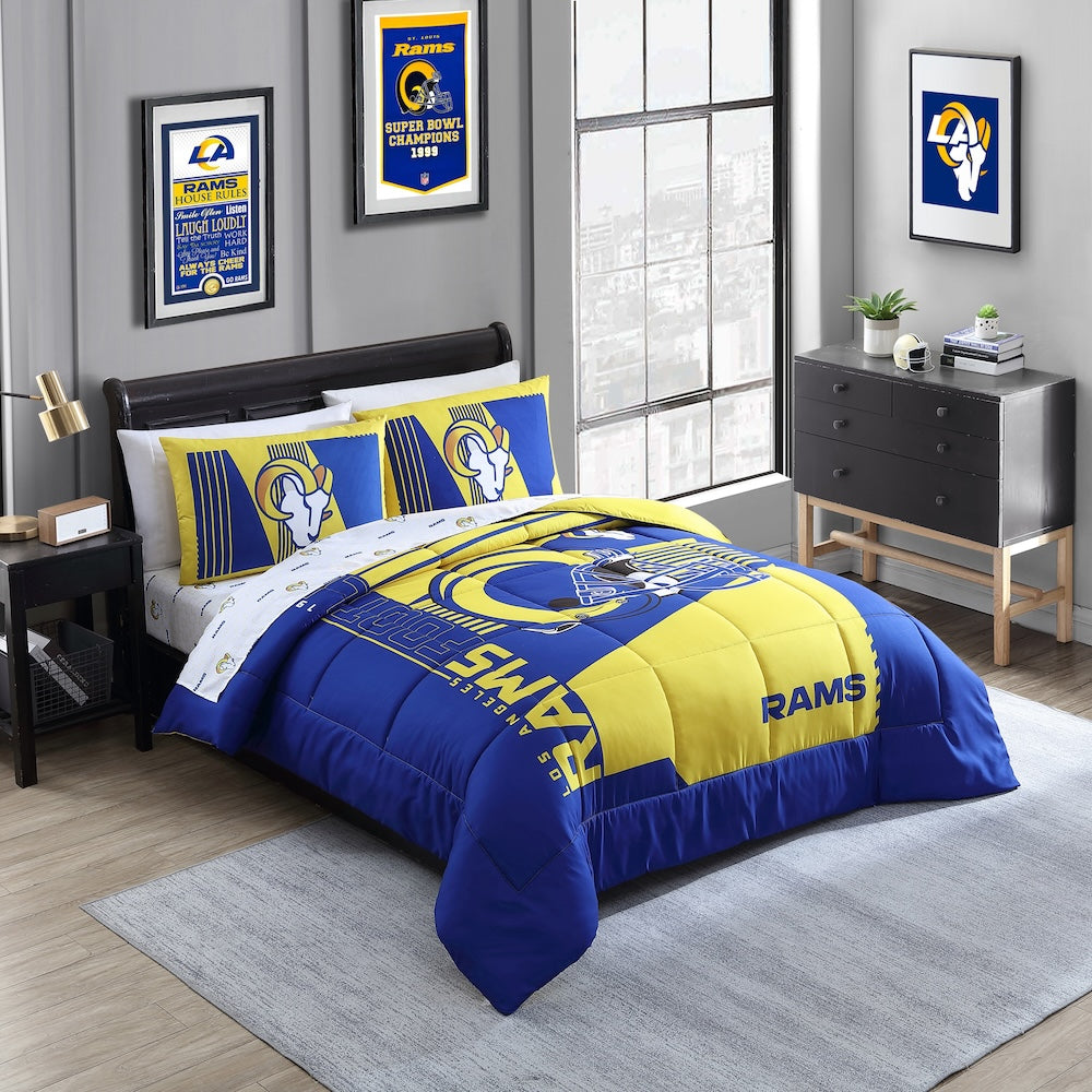 Los Angeles Rams queen size bed in a bag