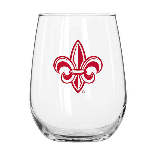 Louisiana Lafayette Ragin Cajuns Stemless Wine Glass