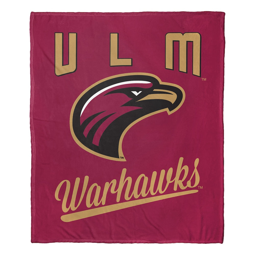 Louisiana Monroe Warhawks official silk touch throw blanket
