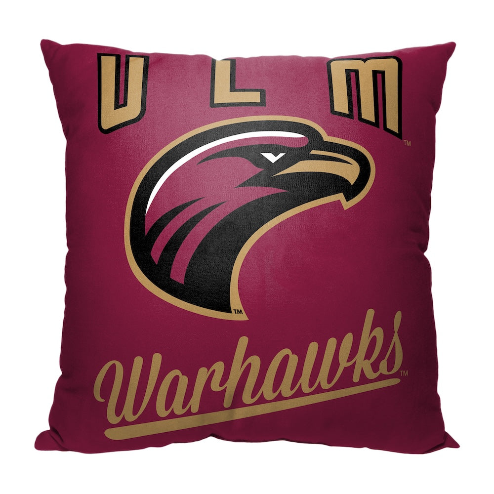 Louisiana Monroe Warhawks OFFICIAL throw pillow