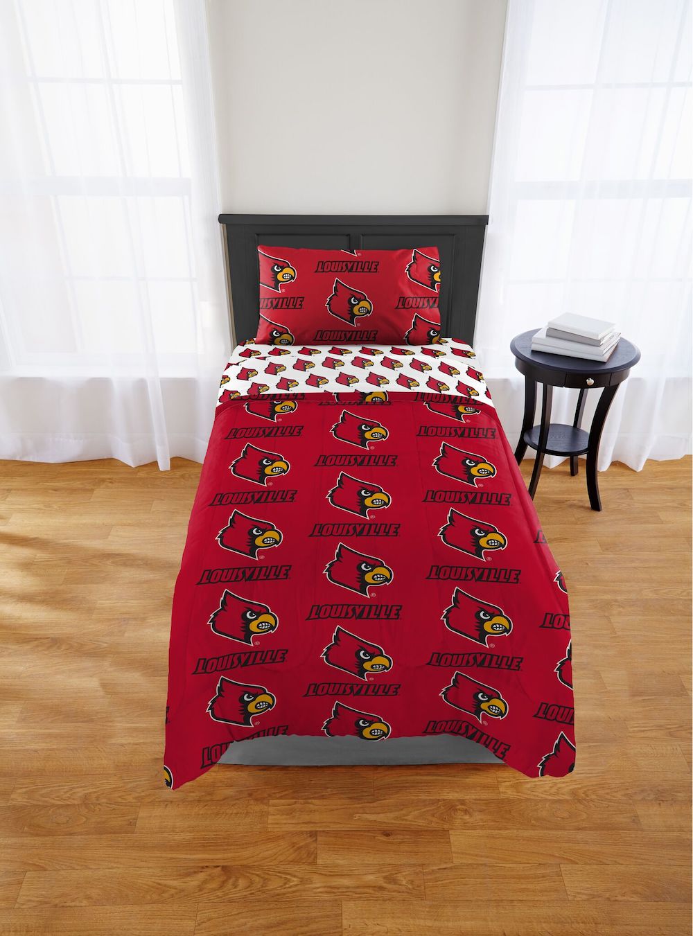 Louisville Cardinals twin size bed in a bag
