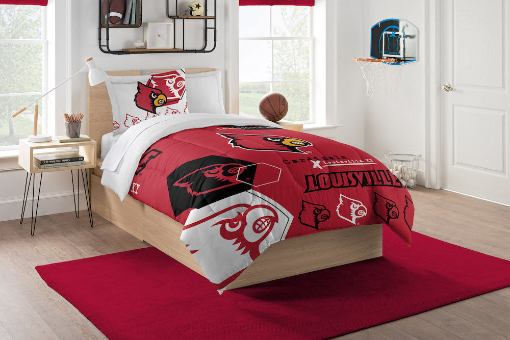 Louisville Cardinals twin size comforter set