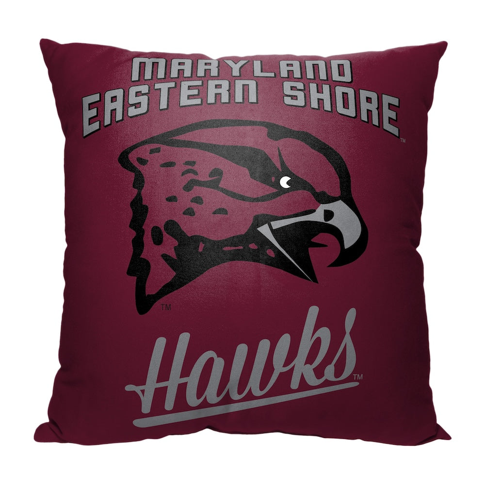 Maryland Eastern Shore Hawks OFFICIAL throw pillow