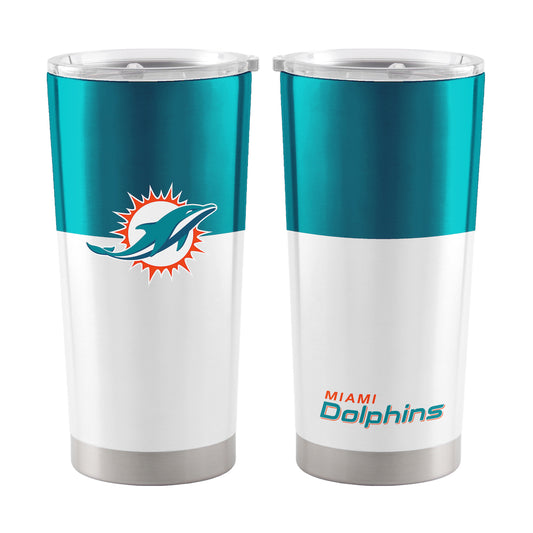 Miami Dolphins 20 oz color block travel tumbler